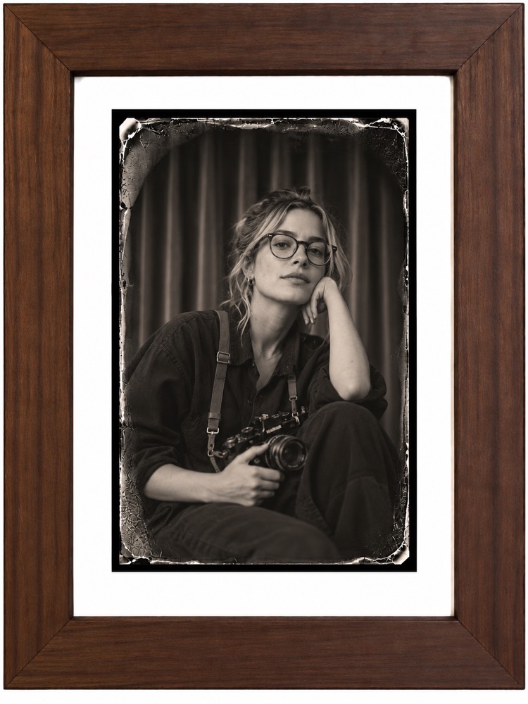 Retrato en placa enmarcado, ejemplo 4